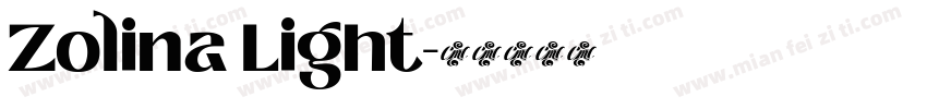 Zolina Light字体转换
